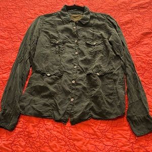 NWOT Johnny Was silk utility shirt.